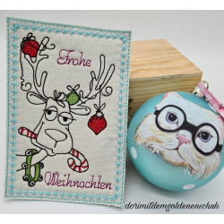 ITH - Postkarte "Frohe Weihnachten" Rentier